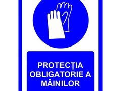 Placuta pentru protectia obligatorie a mainilor